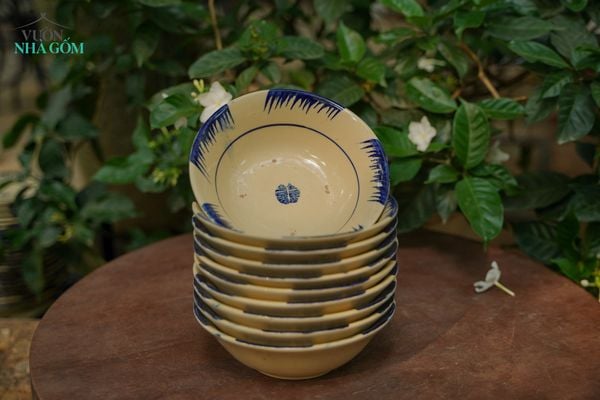  Tô tượng nhỏ phết Xanh - Gas đinh chân, chén bát Lái Thiêu C6 x R18cm - SP001321 