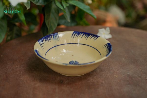  Tô tượng nhỏ phết Xanh - Gas đinh chân, chén bát Lái Thiêu C6 x R18cm - SP001321 