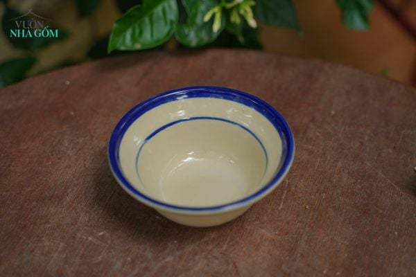  CBLX, Chén Chiết Yêu Chỉ Xanh - Chén Bát Hiện Đại - Tô Chiết Yêu - R13cm| R17cm. 