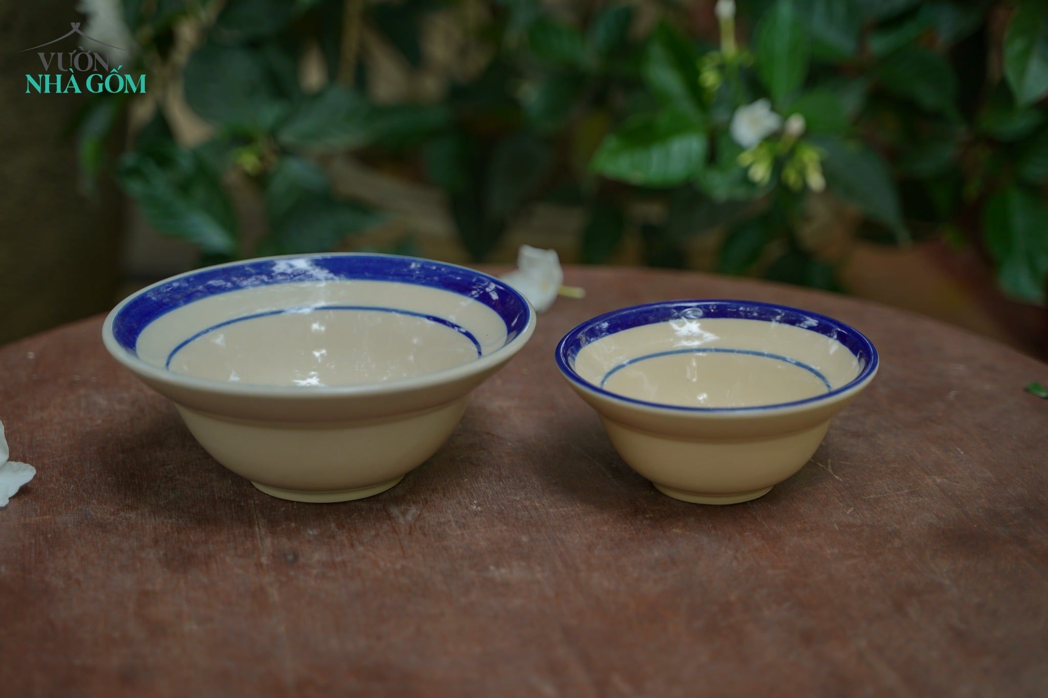  CBLX, Chén Chiết Yêu Chỉ Xanh - Chén Bát Hiện Đại - Tô Chiết Yêu - R13cm| R17cm. 