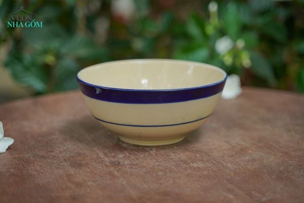  CBLX, Tô Cơm Vẽ Chỉ Xanh Thủ Công - Chén Bát Hiện Đại - Tô Ăn Bún, Tô Phở - R18cm. 