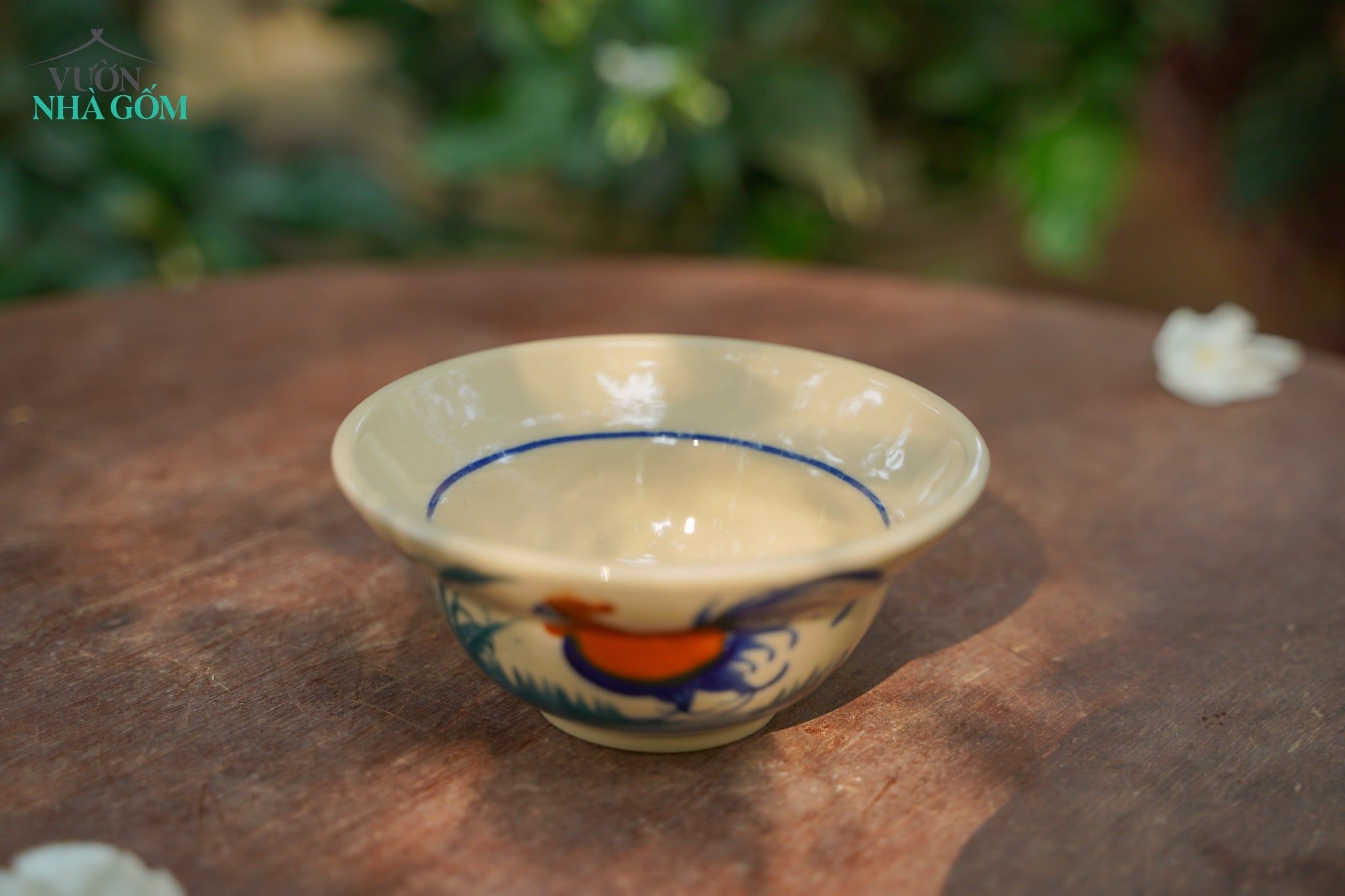  CBLX, Chén Chiết Yêu Vẽ Gà - Chén Bát Hiện Đại - Tô Chiết Yêu - R13cm| R17cm. 