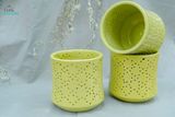  Đèn Gốm Lọng Tròn Chấm Bi, Trang Trí Nhà Cửa, Decor Sân Vườn, Cao 16,5cm x Rộng 16,5cm 