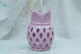  Đèn Gốm Lọng Hình Trái Dứa, Trang Trí Nhà Cửa, Decor Sân Vườn,  Cao 24cm x Rộng 14cm 