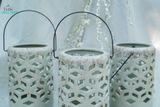  Đèn Gốm Lọng Hình Thoi, Trang Trí Nhà Cửa, Decor Sân Vườn,  Cao 22cm x Rộng 15cm 