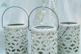  Đèn Gốm Lọng Hình Thoi, Trang Trí Nhà Cửa, Decor Sân Vườn,  Cao 22cm x Rộng 15cm 