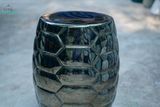  Đôn Trống Hiện Đại Tổ Ong Ánh Kim, gốm mỹ nghệ Nam Bộ, C45 x R30cm - SP036175 
