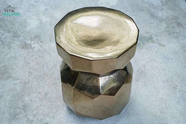  Đôn Gốm Hiện Đại, Hoạ Tiết Ánh Kim gốm Nam bộ, C45 x R33cm- SP036174 