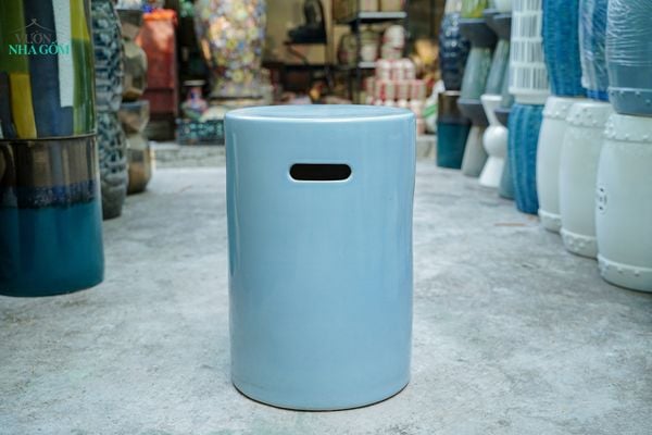  Đôn gốm hiện đại, Đôn Trụ 2 Màu, gốm Nam bộ, C57 x R39 cm- SP036181 