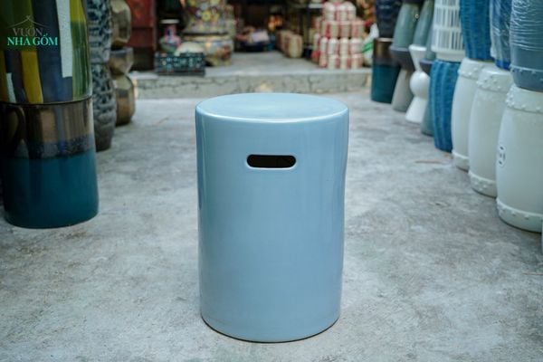  Đôn gốm hiện đại, Đôn Trụ 2 Màu, gốm Nam bộ, C57 x R39 cm- SP036181 