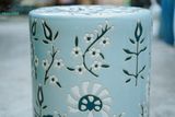  Đôn gốm hiện đại, Đôn Trụ Khắc Hoa, gốm Nam bộ, C46 x R46cm- SP036176 