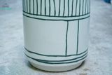  Đôn gốm hiện đại, Đôn Trắng Nét Xanh, gốm Nam bộ, C47 x R36cm- SP036180 