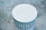  Đôn gốm hiện đại, Đôn Trắng Nét Xanh, gốm Nam bộ, C47 x R36cm- SP036180 
