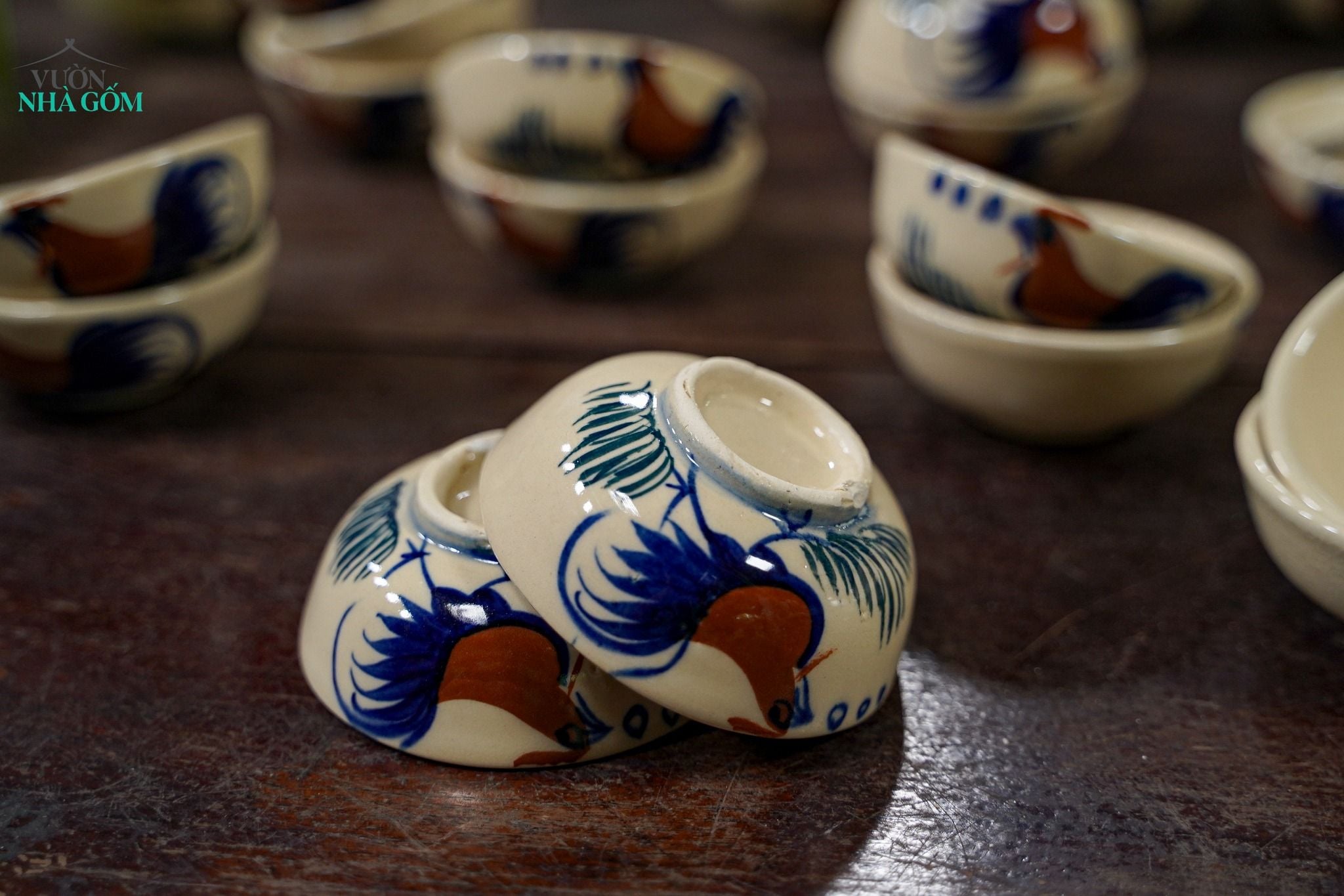  CBLT, Chén Chấm Vẽ Gà - Chén Bát Hiện Đại - Đựng Nước Chấm - R8xC3. 