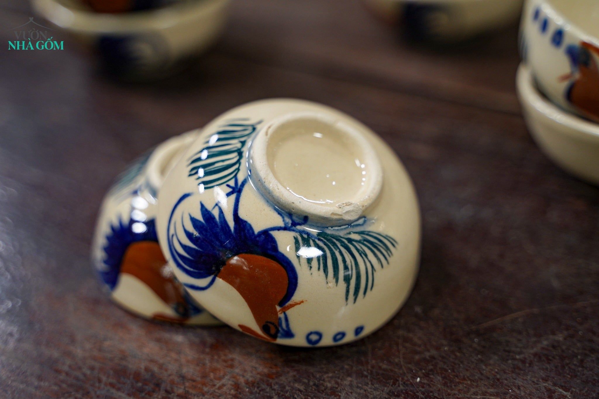  CBLT, Chén Chấm Vẽ Gà - Chén Bát Hiện Đại - Đựng Nước Chấm - R8xC3. 