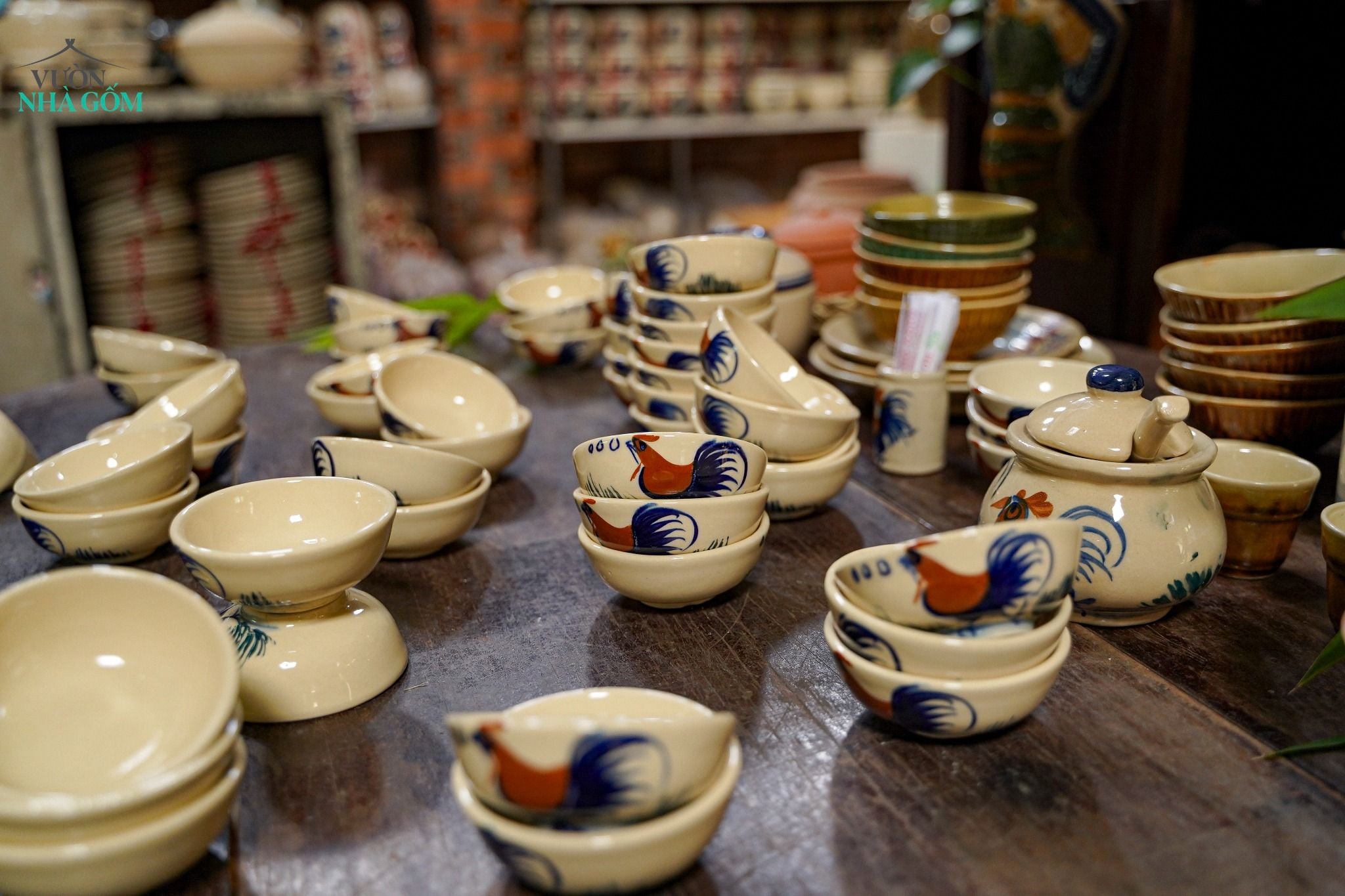  CBLT, Chén Chấm Vẽ Gà - Chén Bát Hiện Đại - Đựng Nước Chấm - R8xC3. 