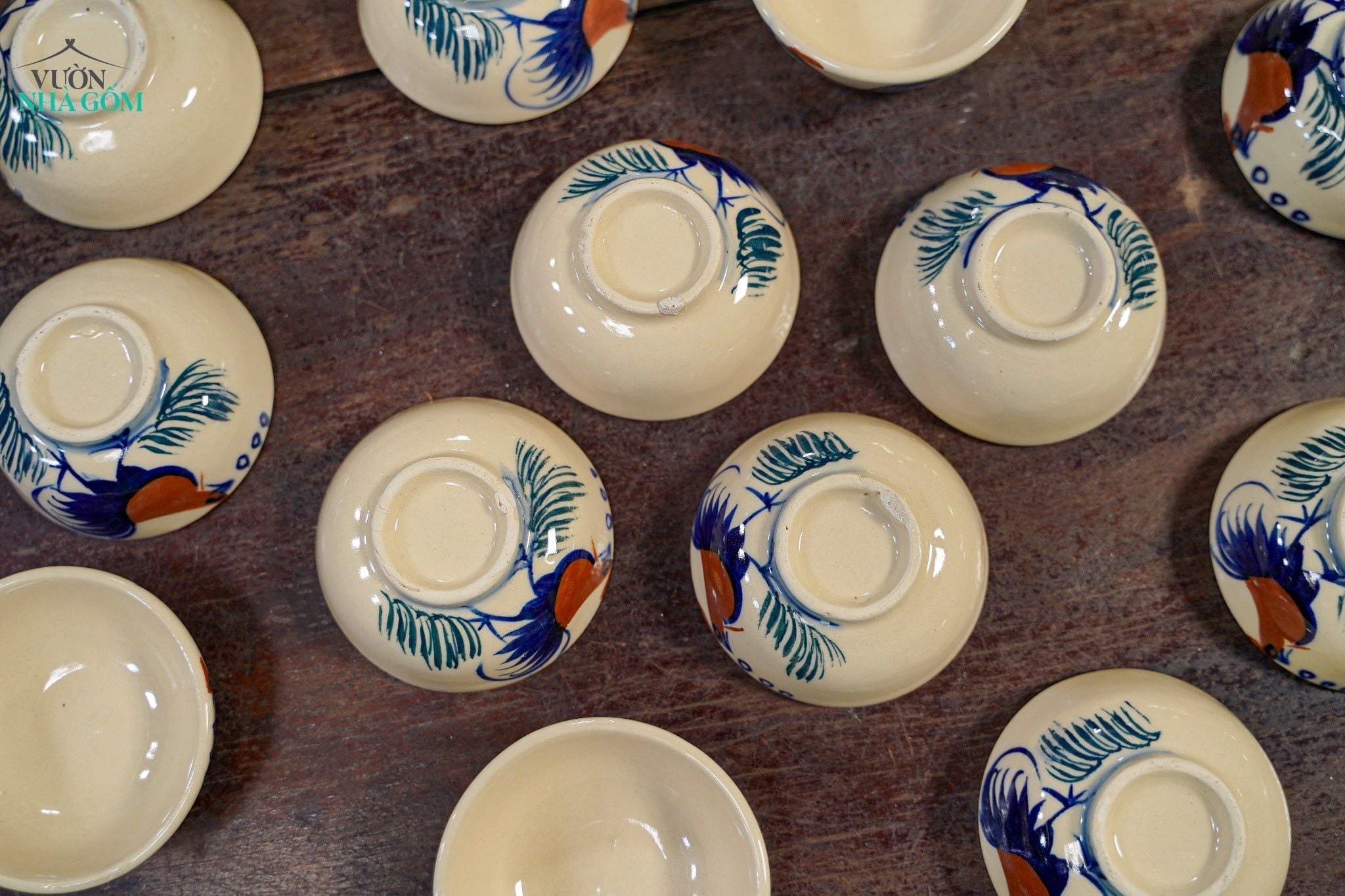  CBLT, Chén Chấm Vẽ Gà - Chén Bát Hiện Đại - Đựng Nước Chấm - R8xC3. 