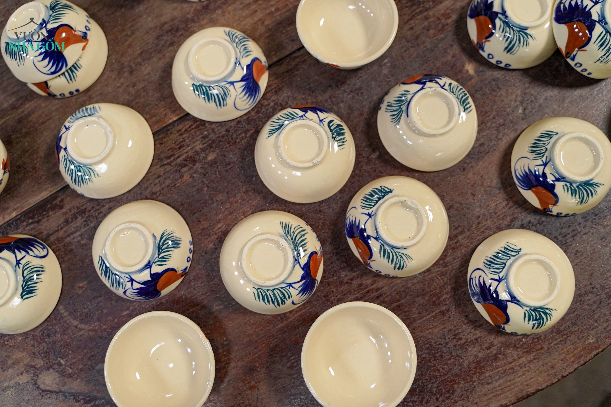  CBLT, Chén Chấm Vẽ Gà - Chén Bát Hiện Đại - Đựng Nước Chấm - R8xC3. 