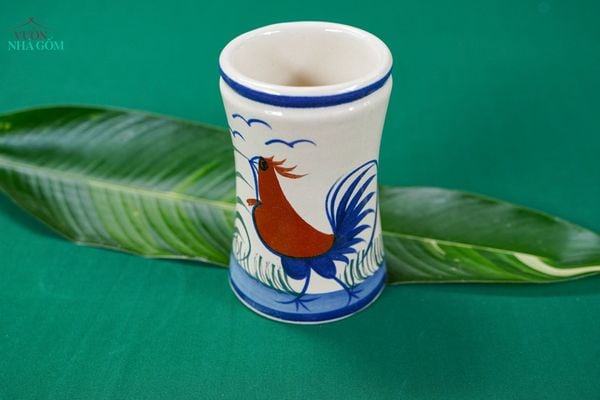  Ống Đũa Vẽ Tay Gà Dầu – Vườn Nhà Gốm – Size 15cm 