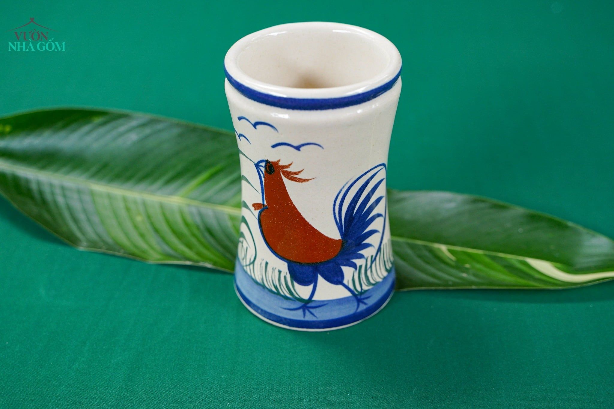  Ống Đũa Vẽ Tay Gà Dầu – Vườn Nhà Gốm – Size 15cm 
