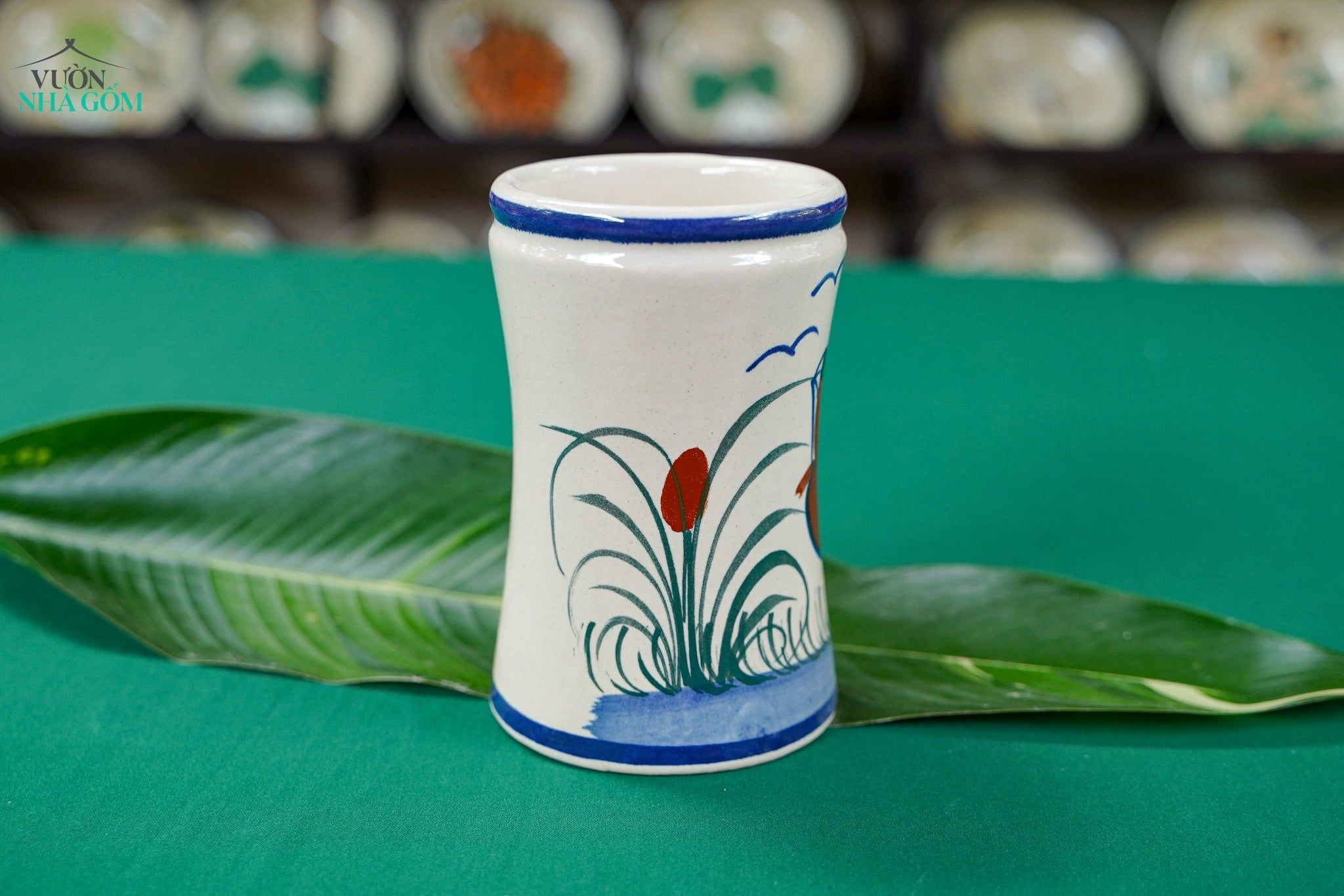  Ống Đũa Vẽ Tay Gà Dầu – Vườn Nhà Gốm – Size 15cm 