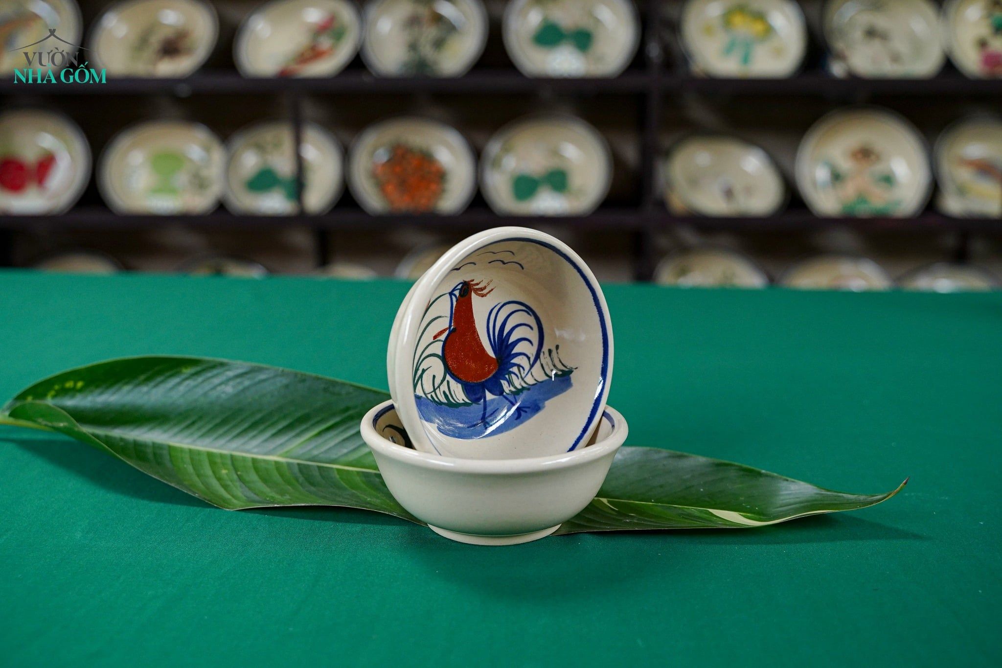  CBLX, Chén Cơm Vẽ Gà Dầu - Chén Bát Hiện Đại - Bát Cơm -R12,5cm. 