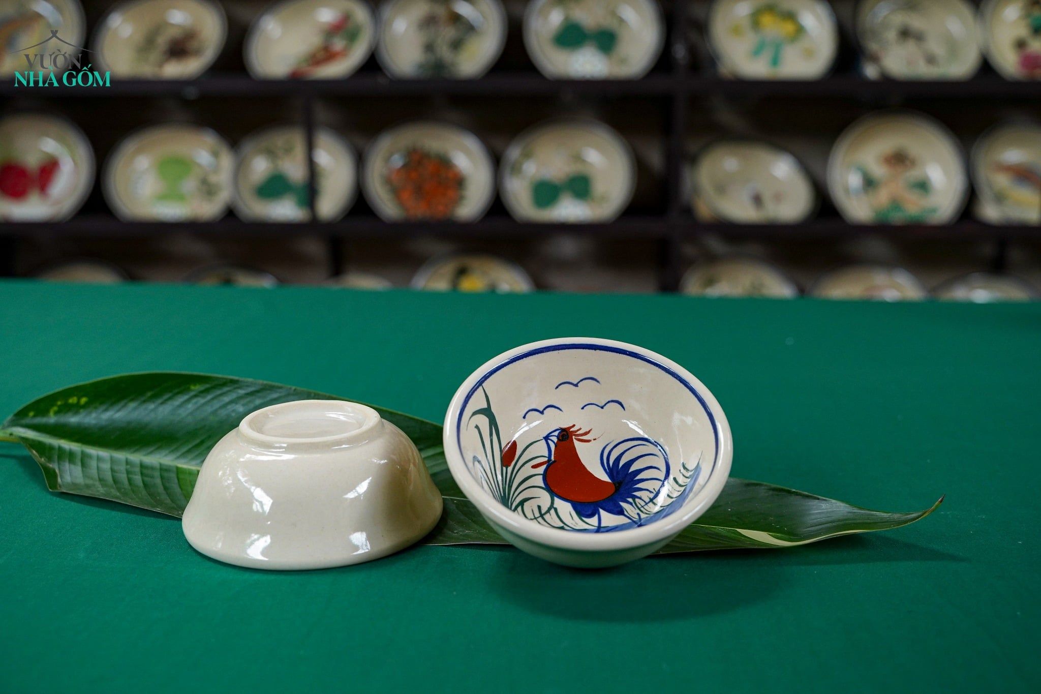  CBLX, Chén Cơm Vẽ Gà Dầu - Chén Bát Hiện Đại - Bát Cơm -R12,5cm. 