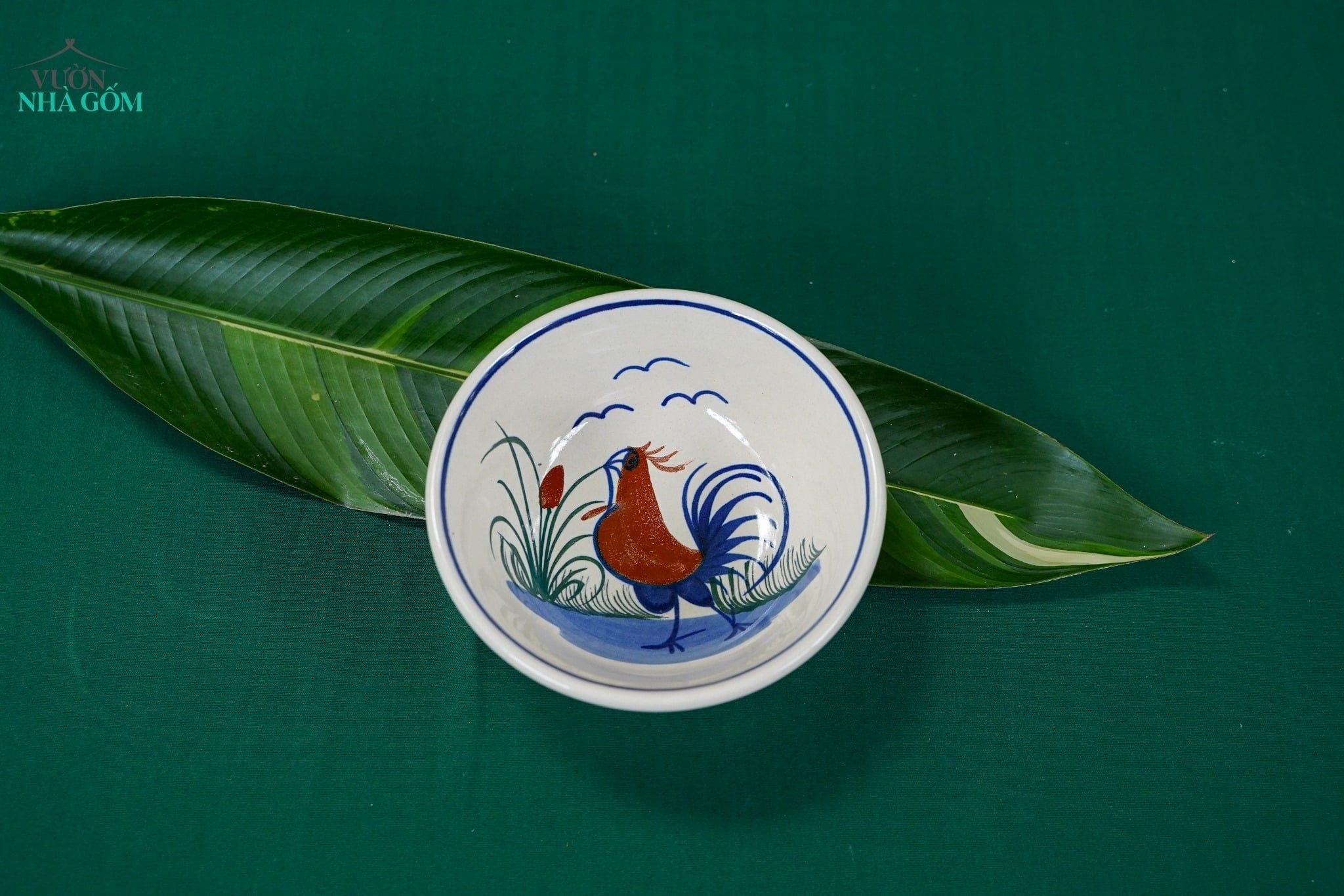  CBLX, Chén Cơm Vẽ Gà Dầu - Chén Bát Hiện Đại - Bát Cơm -R12,5cm. 