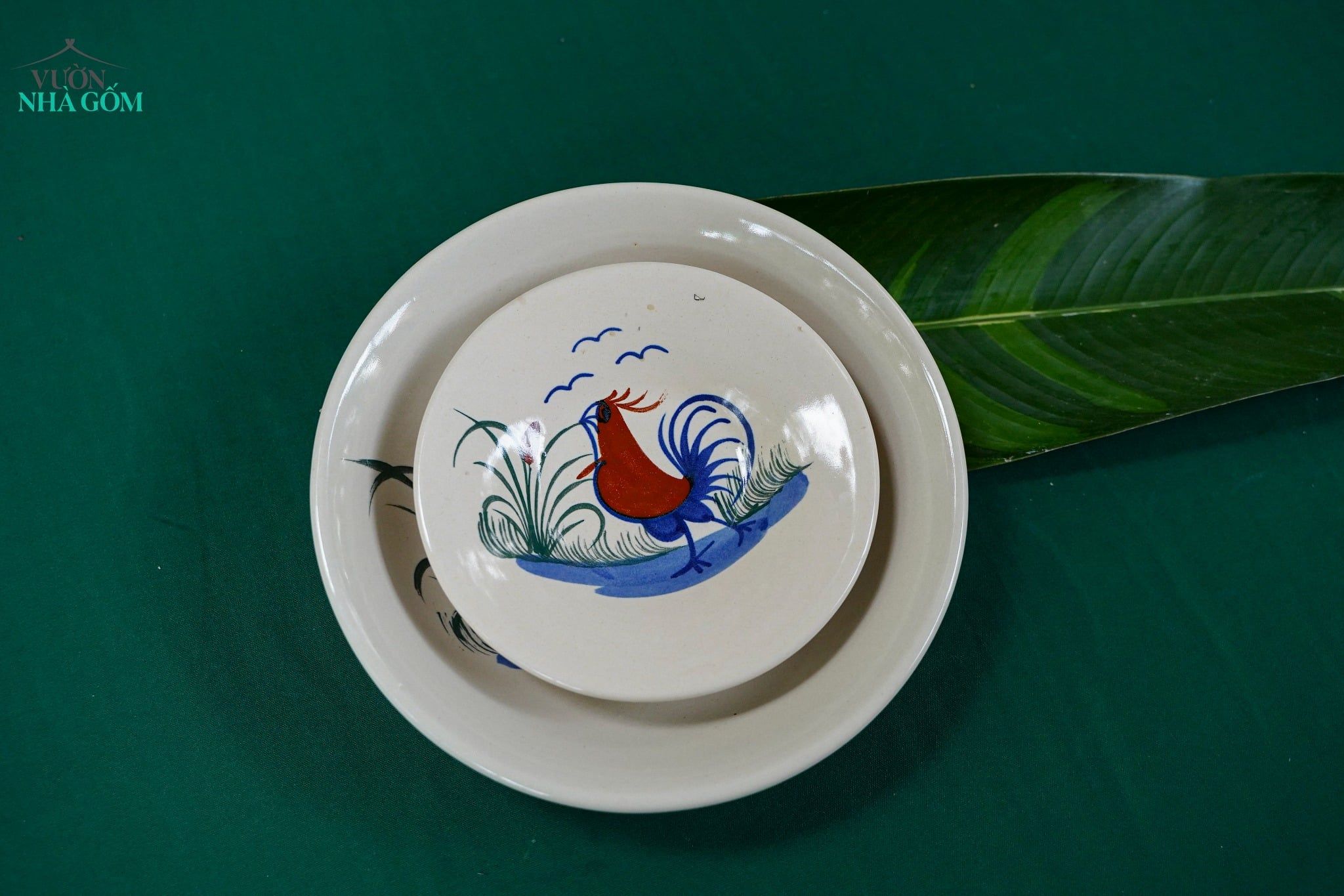  Dĩa Nhỏ 15,5cm Vẽ Gà Dầu - Chén Bát Hiện Đại - Đĩa Đựng Đồ Ăn. 