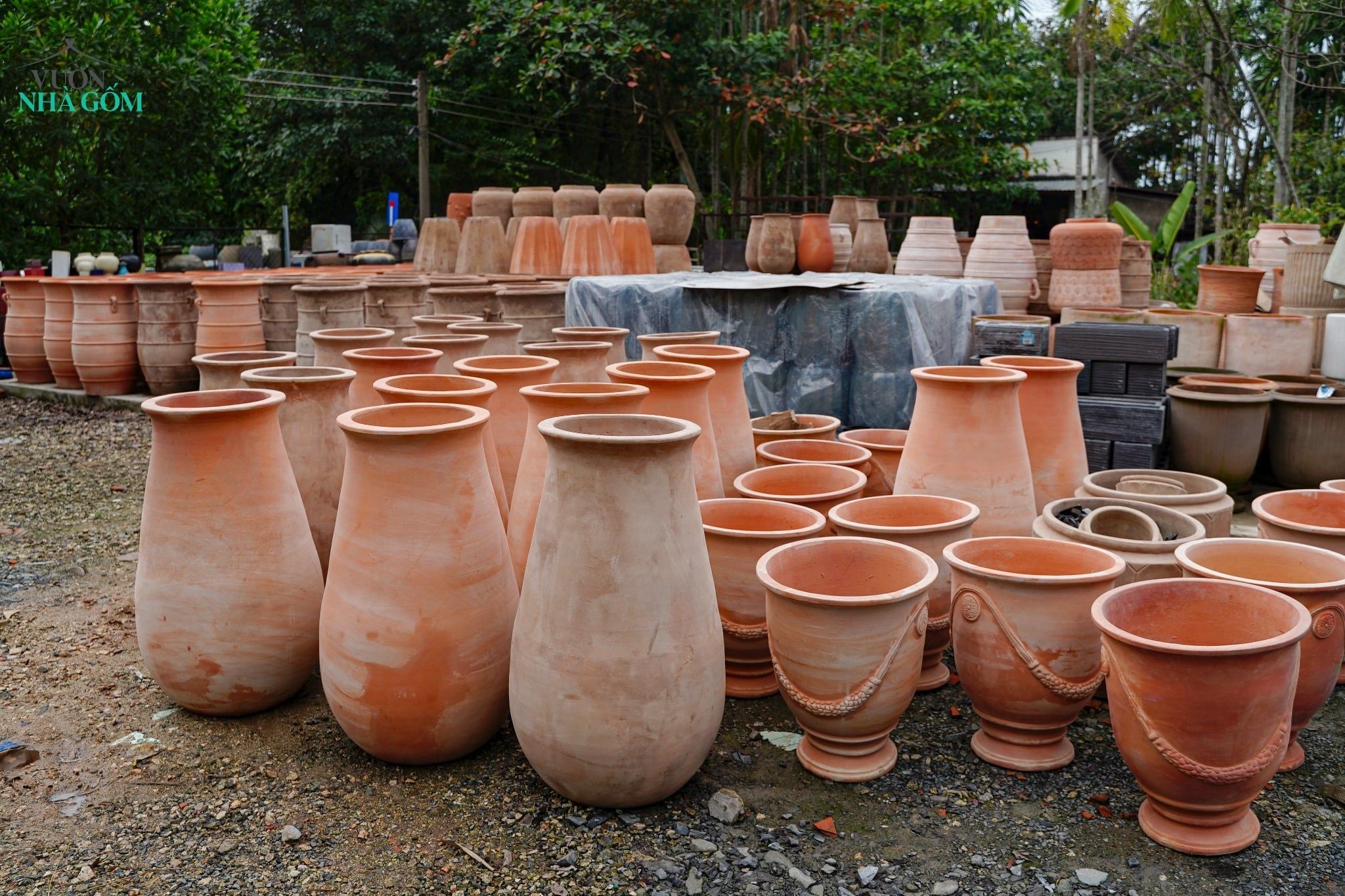  Chậu Đất Nung Kiểu Dáng Giọt Nước, Chậu Trồng Cây Sân Vườn, Chậu Gốm. 