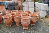  Chậu Cúp Đất Nung, Kiểu Dáng Cổ Điển, Chậu Trồng Cây Sân Vườn, Chậu Gốm. 