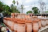  Chậu Dây Thừng Đất Nung, Trồng Cây Sân Vườn, Chậu Gốm Lớn, Cao 95cm 