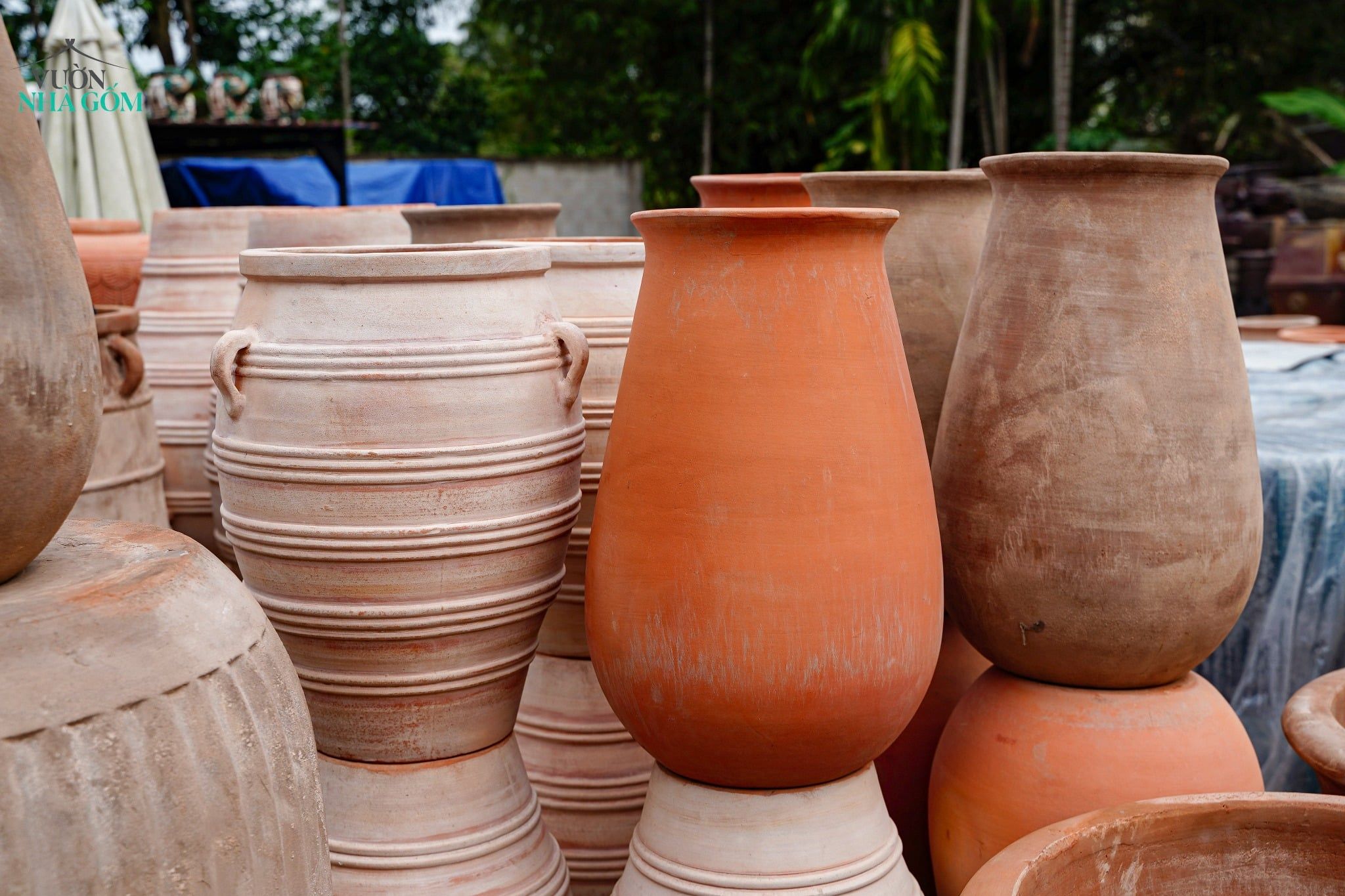 Chậu Đất Nung Kiểu Dáng Giọt Nước, Chậu Trồng Cây Sân Vườn, Chậu Gốm. 