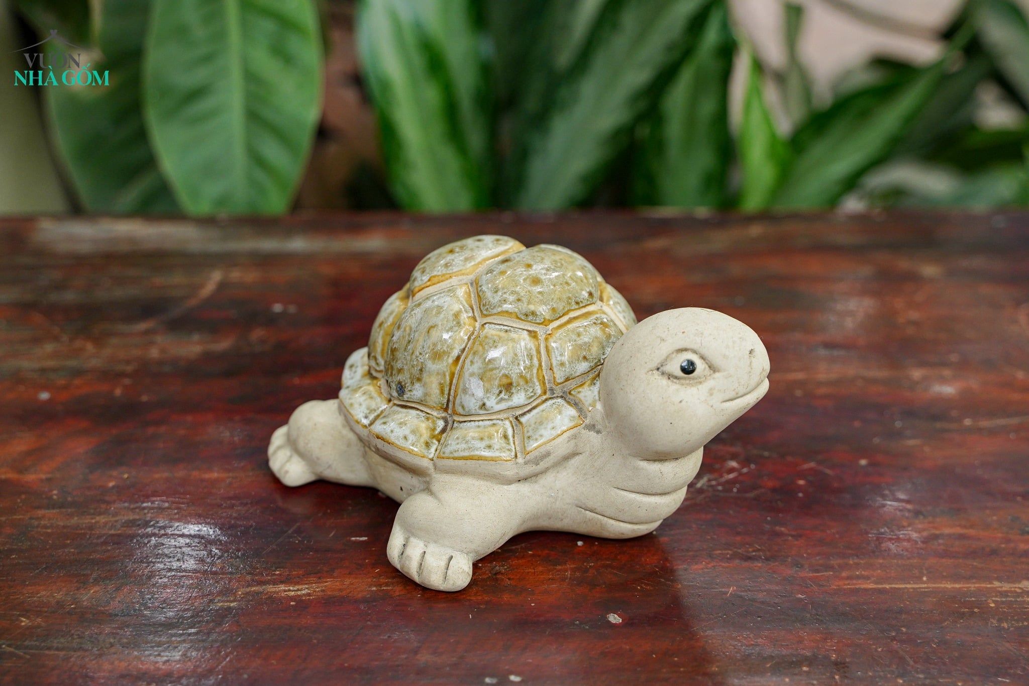  Tượng Thú Con Rùa Gốm Trắng, Thú Gốm Trang Trí, Decor Hòn Non Bộ, Quà Tặng. 