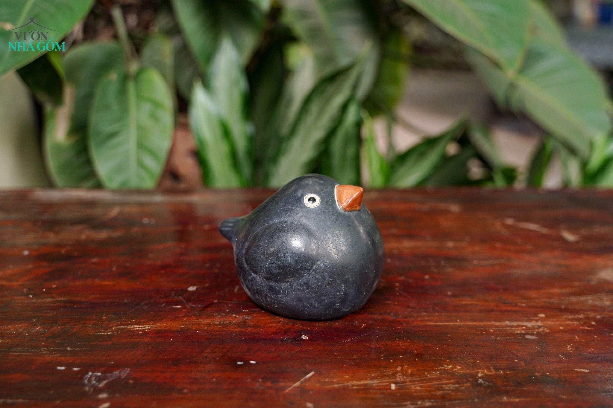  Tượng Thú Gốm Chim Angry Bird Đen Huyền Bí, Gốm Nam Bộ. 