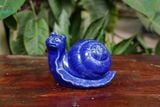  Tượng Thú Gốm Ốc Sên Men Xanh Cobalt, Thú Gốm Trang Trí Hòn Non Bộ, Tượng Gốm Nam Bộ. 