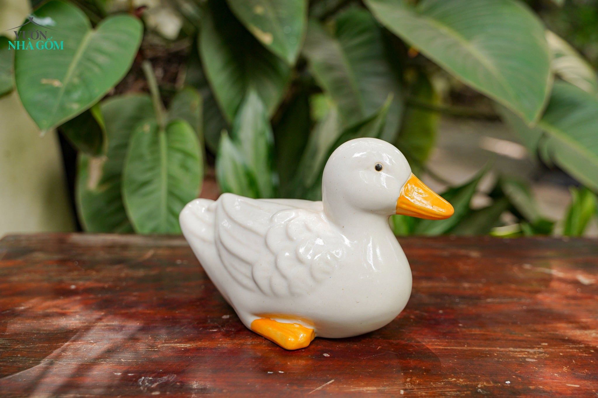  Tượng Thú Gốm, Vịt Gốm Trắng, Quà Tặng Bạn Bè, Decor Không Gian. 