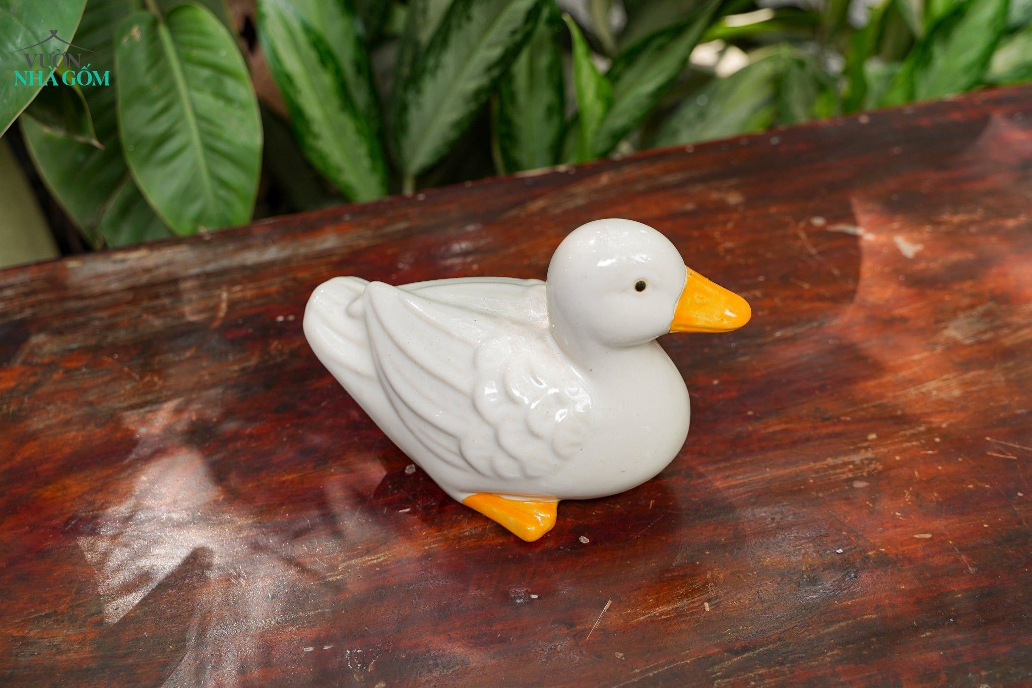  Tượng Thú Gốm, Vịt Gốm Trắng, Quà Tặng Bạn Bè, Decor Không Gian. 