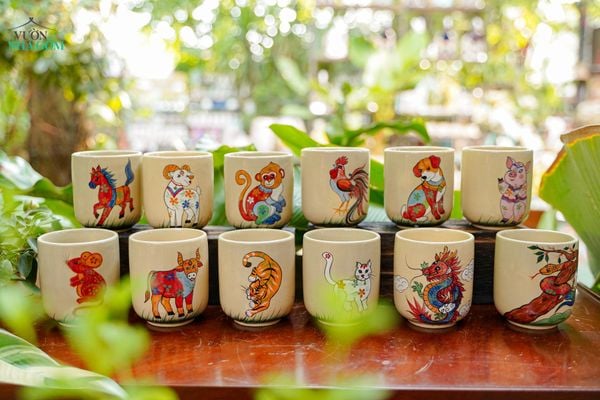  Ly Gốm 12 Con Giáp - BST 