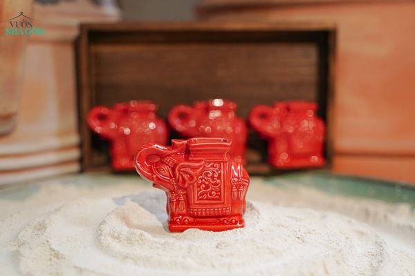  Voi Gốm Đựng Tăm (Ver 2) - Gốm Thủ Biên, Quà tặng ký ức 