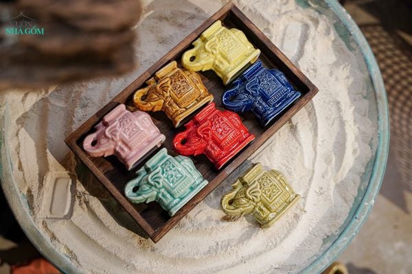  Voi Gốm Đựng Tăm (Ver 2) - Gốm Thủ Biên, Quà tặng ký ức 