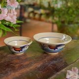  CBLX, Chén Chiết Yêu Vẽ Gà - Chén Bát Hiện Đại - Tô Chiết Yêu - R13cm| R17cm. 