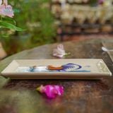  CBLX, Dĩa Chữ Nhật Vẽ Gà - Chén Bát Hiện Đại - Đĩa Salad, Dĩa Đựng Rau 