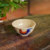  CBLX, Chén Cơm Vẽ Gà - Chén Bát Hiện Đại - Bát Cơm -R12cm. 