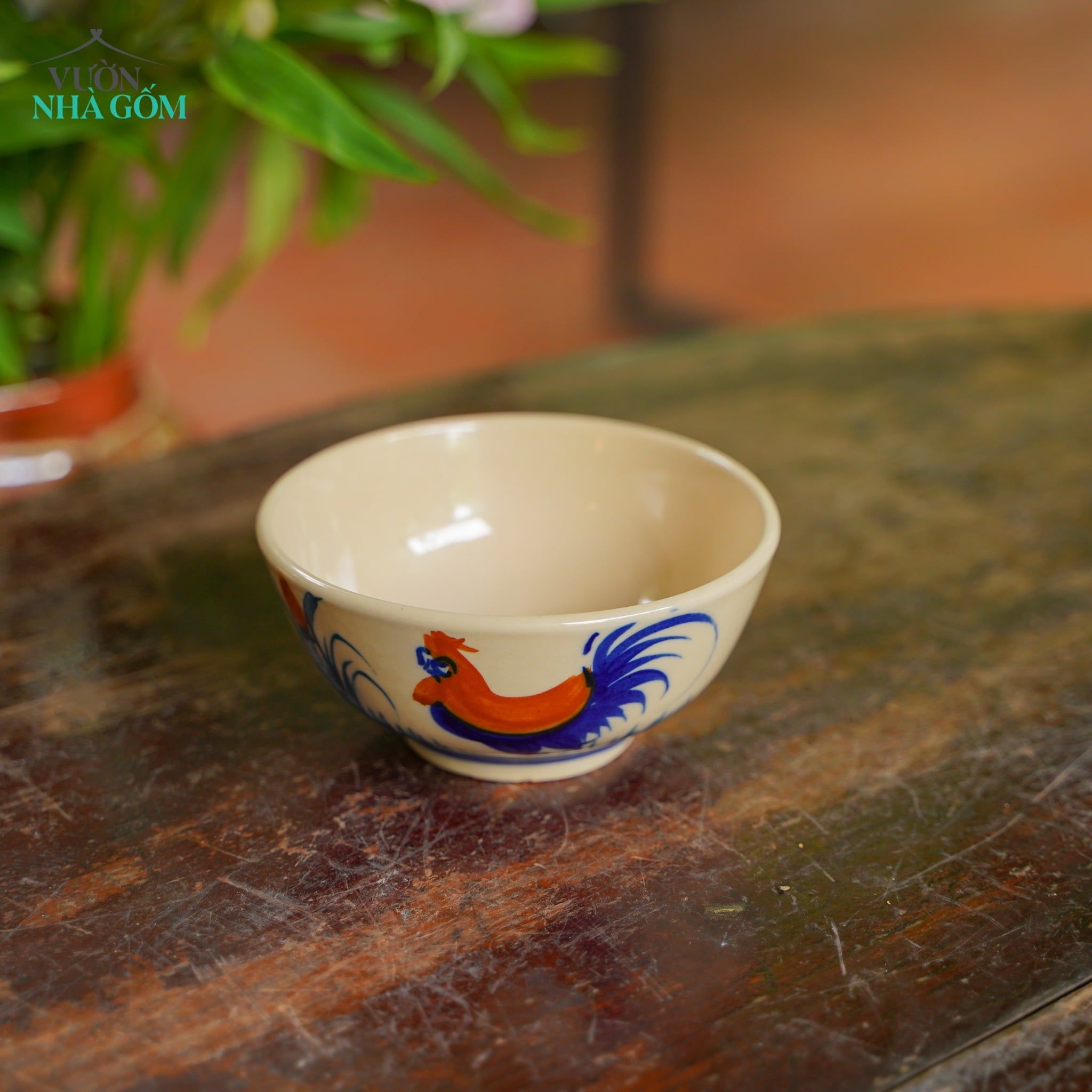  CBLX, Chén Cơm Vẽ Gà - Chén Bát Hiện Đại - Bát Cơm -R12cm. 