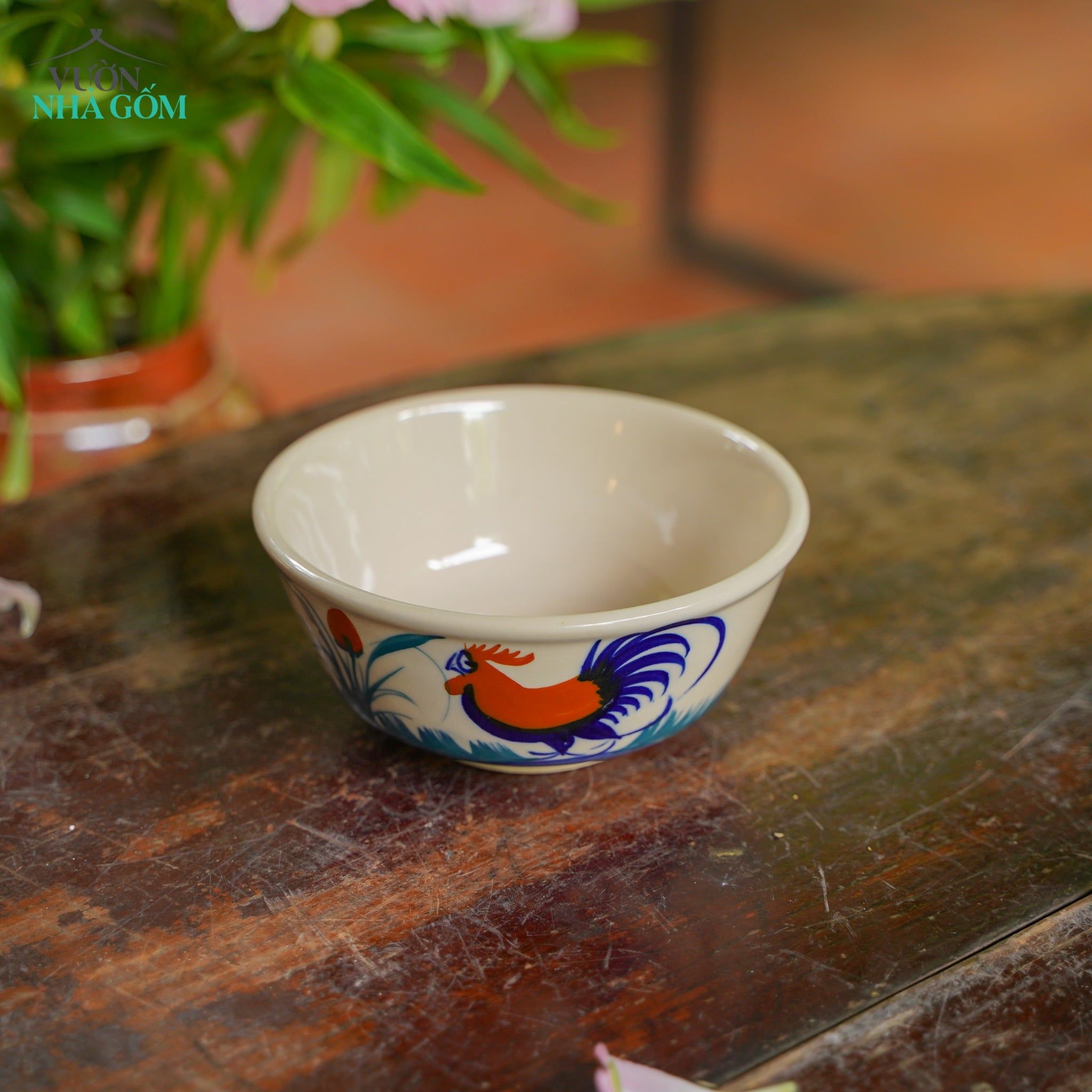  CBLX, Tô Cơm Vẽ Gà - Chén Bát Hiện Đại - Tô Ăn Bún, Tô Phở - R14cm| R18cm. 