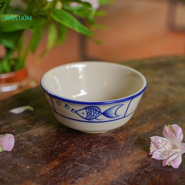  CBLX, Tô Cơm Vẽ Gà - Chén Bát Hiện Đại - Tô Ăn Bún, Tô Phở - R14cm| R18cm. 