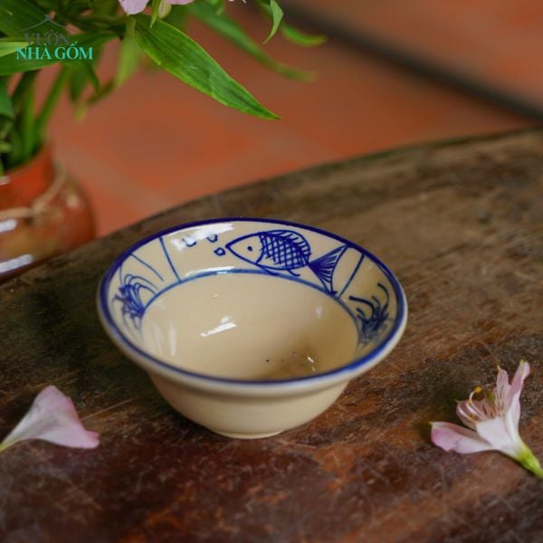  CBLX, Chén Chiết Yêu Vẽ Gà - Chén Bát Hiện Đại - Tô Chiết Yêu - R13cm| R17cm. 