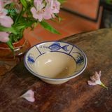  CBLX, Chén Chiết Yêu Vẽ Gà - Chén Bát Hiện Đại - Tô Chiết Yêu - R13cm| R17cm. 