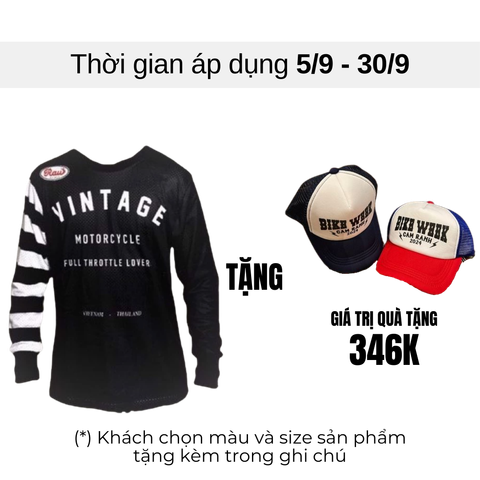 Áo raw motocross đen